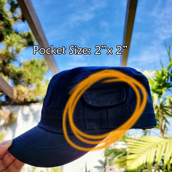 White Color Cadet Hat, 100% Cotton Military Cap, Cadet Adjustable Hats - Picture 8 of 9